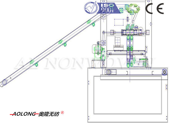 China Polyester / PP Fiber Cross Lapper Machine 3800mm For Carpet Making supplier