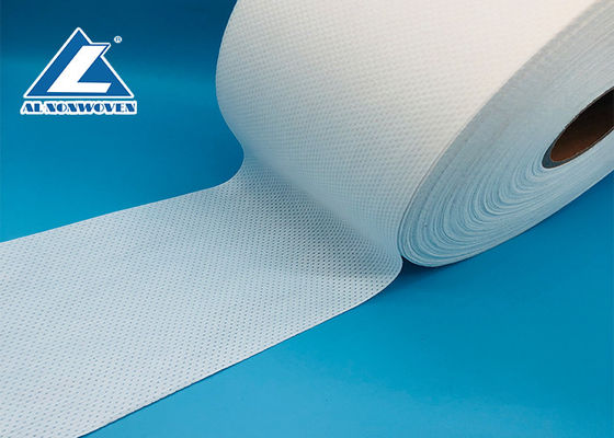 White Single Side Elastic Viscose Non Woven Fabric Medical Type For Mask supplier