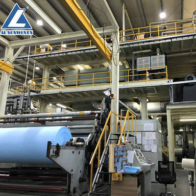 Al -2400mm Sms Pp Spunbond Nonwoven Fabric Making Machine For Polypropylene Fabric supplier