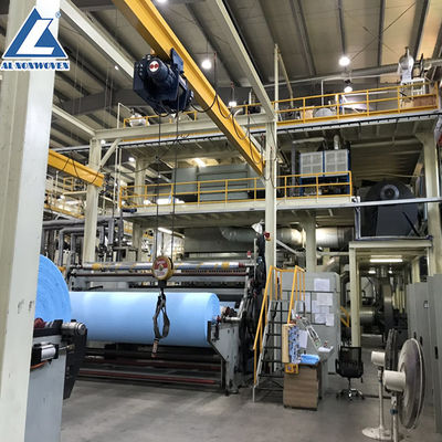 Al -2400mm Sms Pp Spunbond Nonwoven Fabric Making Machine For Polypropylene Fabric supplier